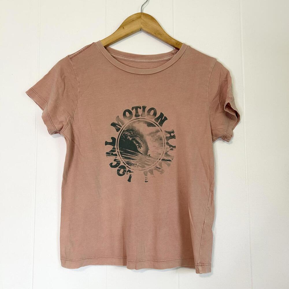 Local Motion Pink Surf Graphic Standard Fit Short Sleeve T-Shirt Women's XS